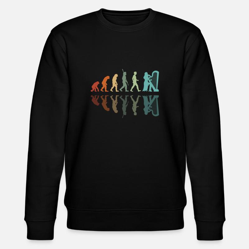Harp Player Evolution - Stanley/Stella CHANGER Unisex Organic Sweatshirt - black
