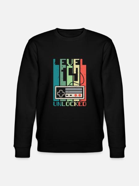 Level 14 Unlocked - Stanley/Stella CHANGER Unisex Organic Sweatshirt - black