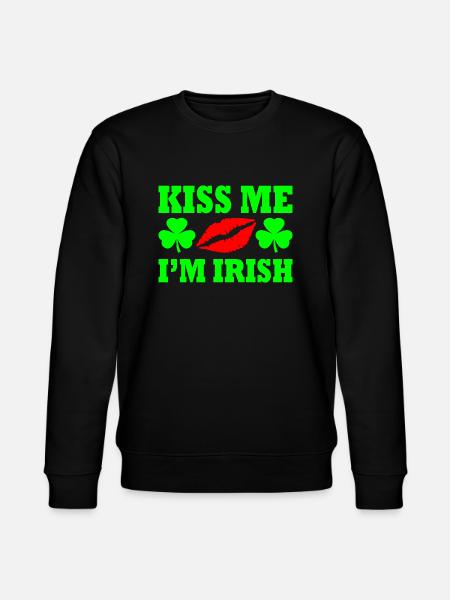 Kiss me im irish - Stanley/Stella CHANGER Unisex Organic Sweatshirt - black