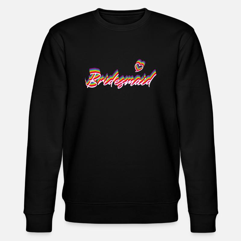 Bridesmaid Rainbow Shadow, White - Stanley/Stella Unisex Bio-Sweatshirt CHANGER  - Schwarz