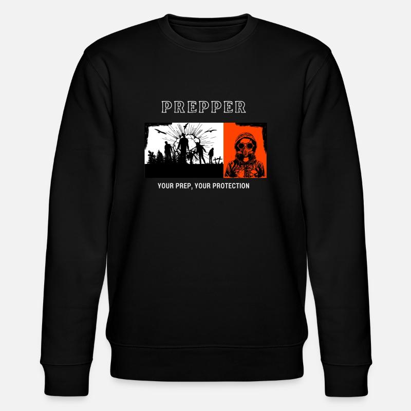Prepper Your Prep Your Protection - Stanley/Stella Unisex Bio-Sweatshirt CHANGER  - Schwarz