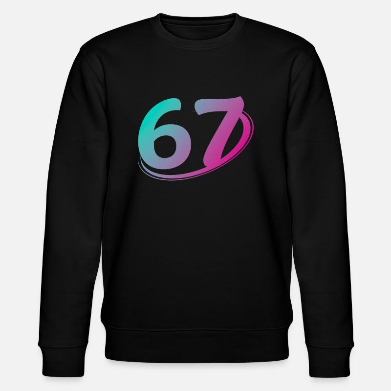 Nummer 67 mehrfarbig - Stanley/Stella Unisex Bio-Sweatshirt CHANGER  - Schwarz
