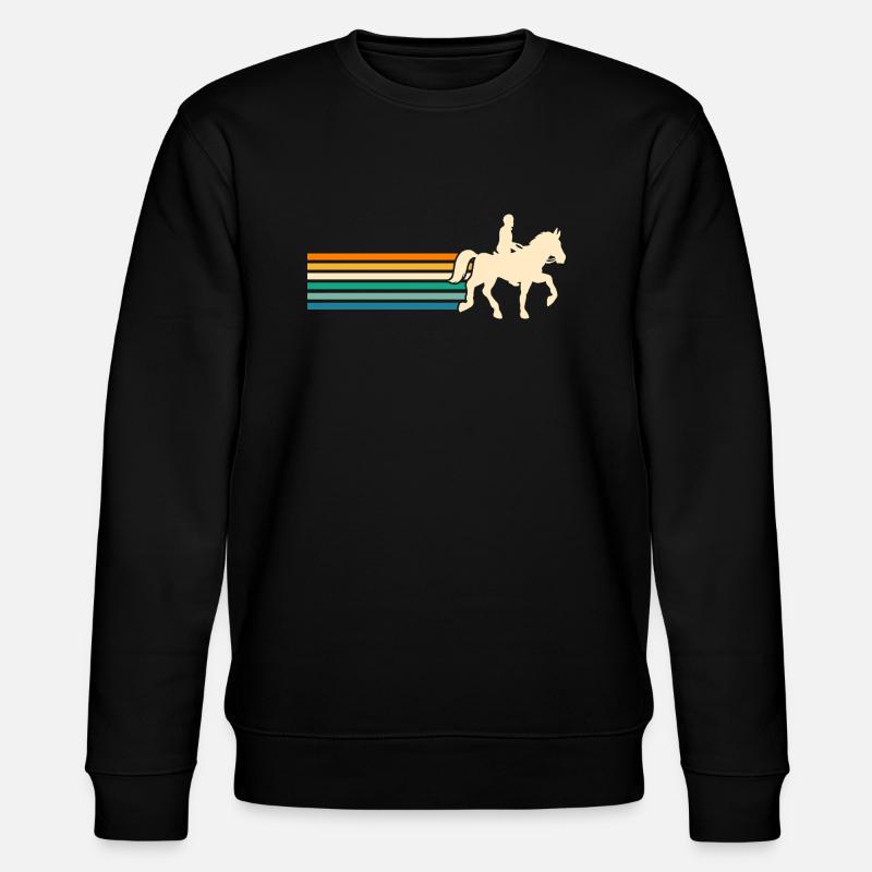 Reiten Pferde - Stanley/Stella Unisex Bio-Sweatshirt CHANGER  - Schwarz