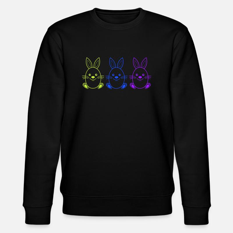 osterhase 3 - Stanley/Stella Unisex Bio-Sweatshirt CHANGER  - Schwarz