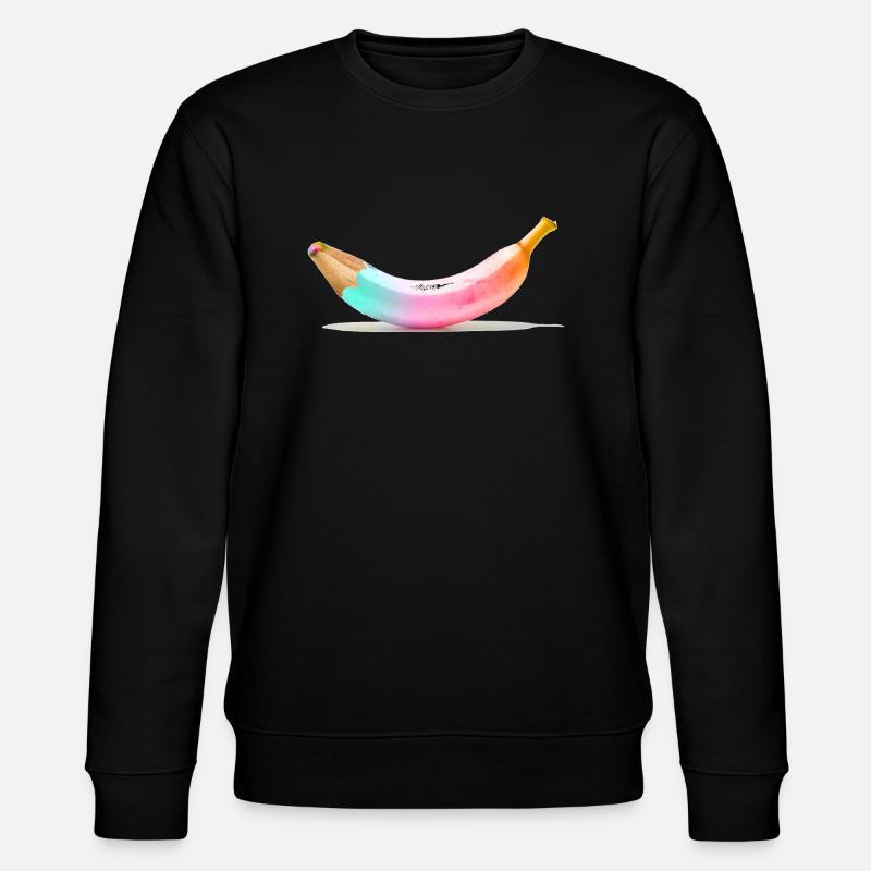 buntstift banane - Stanley/Stella Unisex Bio-Sweatshirt CHANGER  - Schwarz