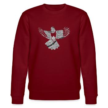 Magpies-Newcastle - Stanley/Stella CHANGER Unisex Organic Sweatshirt - burgundy - Front - Nik (191cm) & Marisol (170cm)