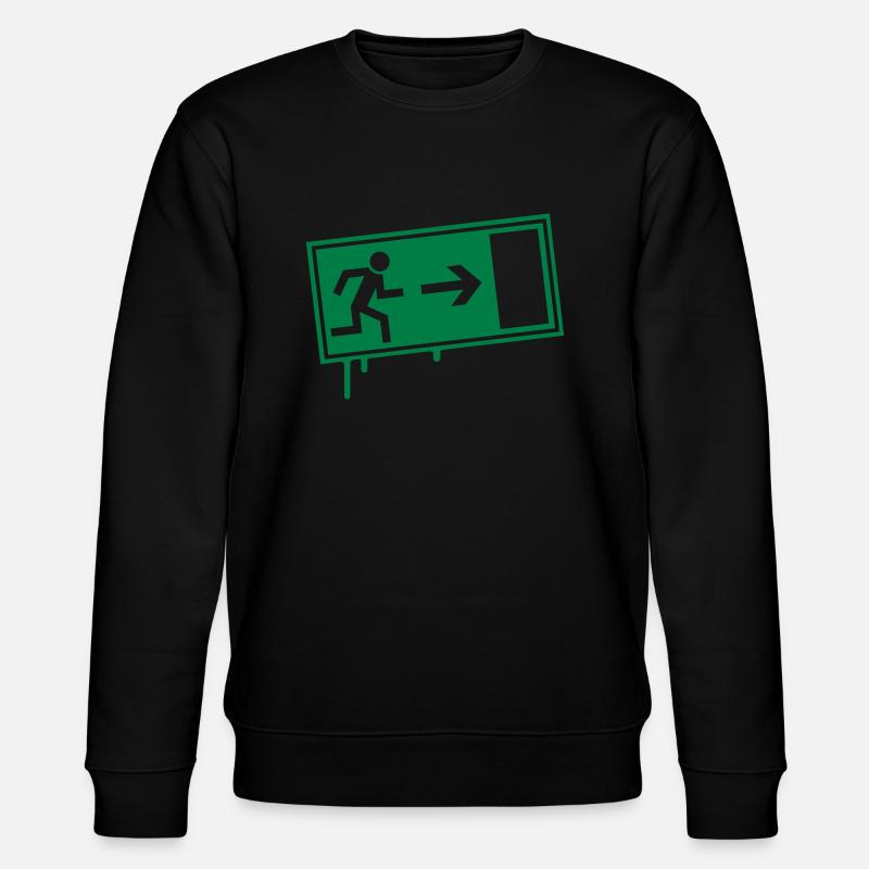 exit_2_f1 - Stanley/Stella Unisex Bio-Sweatshirt CHANGER  - Schwarz