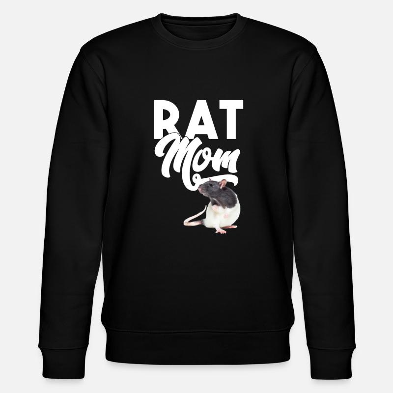 Rat - Rat Mom - Stanley/Stella CHANGER Unisex Organic Sweatshirt - black