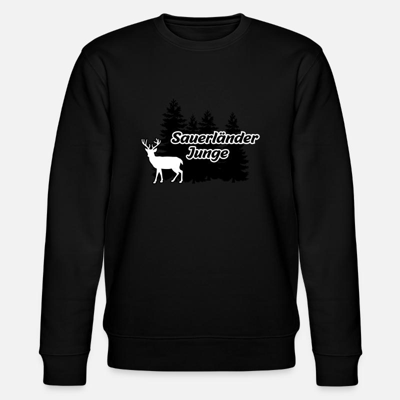 Sauerländer Junge - Stanley/Stella Unisex Bio-Sweatshirt CHANGER  - Schwarz
