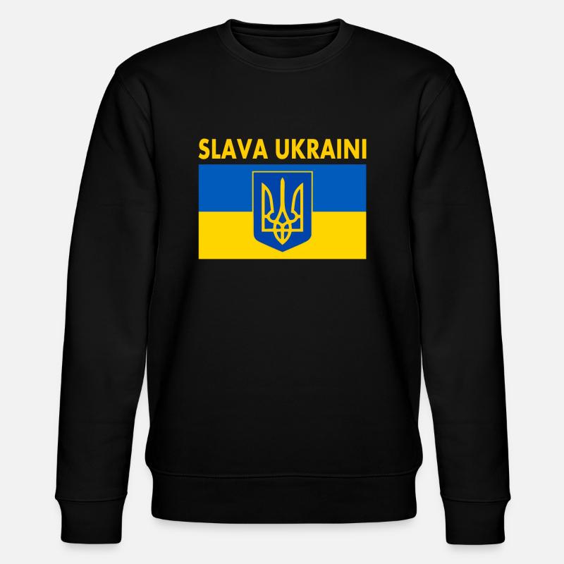 Slava ukraini - Stanley/Stella Unisex Bio-Sweatshirt CHANGER  - Schwarz