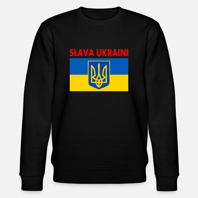 Slava ukraini - Stanley/Stella Unisex Bio-Sweatshirt CHANGER  - Schwarz