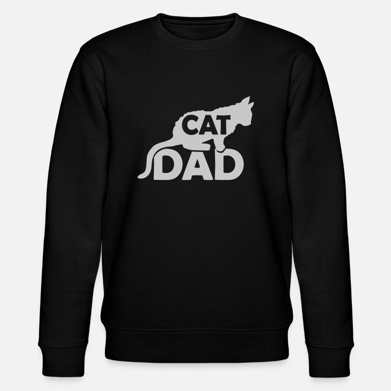 Logo Design Cat Dad - Stanley/Stella Unisex Bio-Sweatshirt CHANGER  - Schwarz