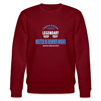 BEST-SELLING 🌟🌟 HUMAN RESOURCES DIRECTOR - Stanley/Stella CHANGER Unisex Organic Sweatshirt - burgundy - Front - Nik (191cm) & Marisol (170cm)