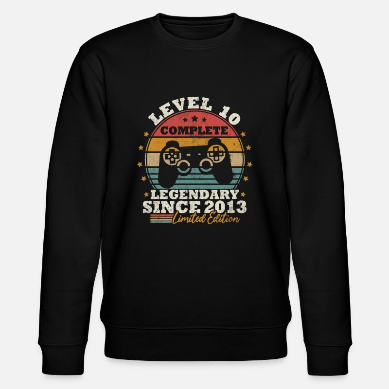 Level 10 unlocked - Stanley/Stella CHANGER Unisex Organic Sweatshirt - black