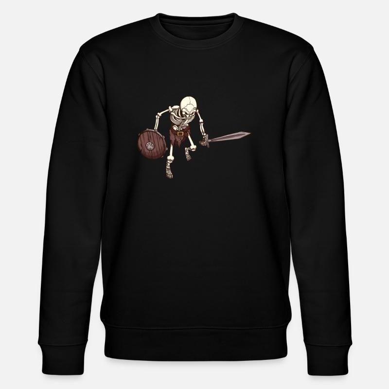 Skelett-Krieger - Stanley/Stella Unisex Bio-Sweatshirt CHANGER  - Schwarz