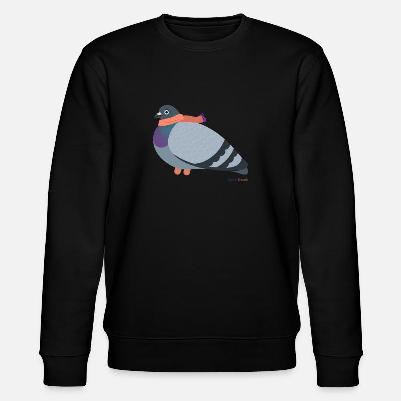 Colombe avec écharpe rose - Sweat bio CHANGER Stanley/Stella Unisexe - noir