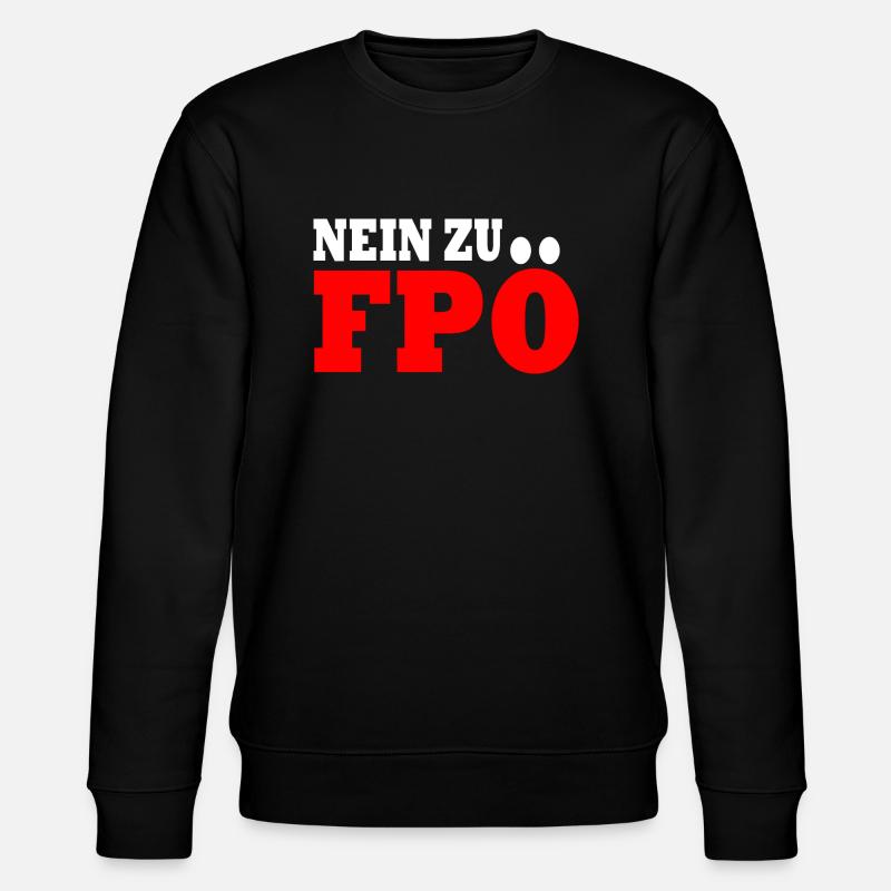 Non à fpö - Sweat bio CHANGER Stanley/Stella Unisexe - noir