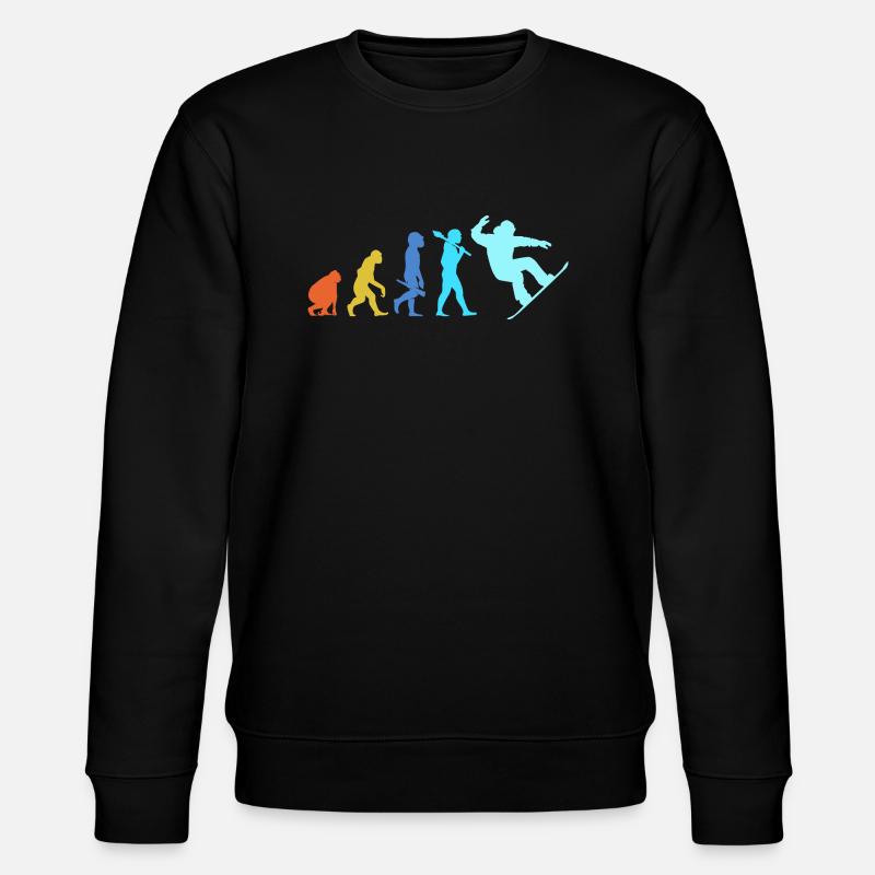 Snowboard Snowboard Vacances snowboard Snowboarders - Sweat bio CHANGER Stanley/Stella Unisexe - noir