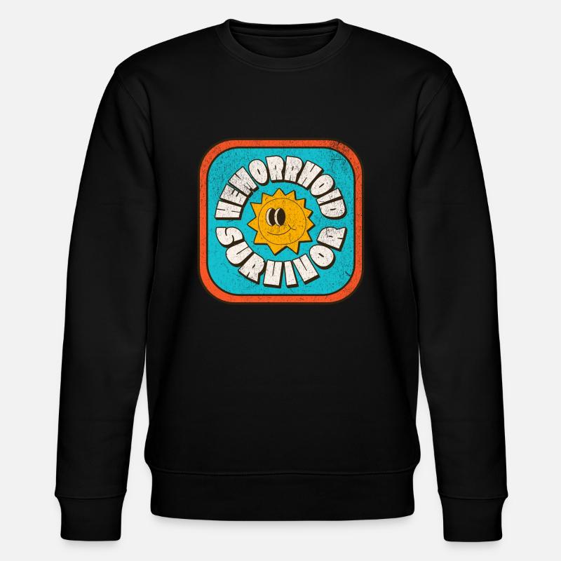 Hemorrhoid Survivor - Stanley/Stella Unisex Bio-Sweatshirt CHANGER  - Schwarz