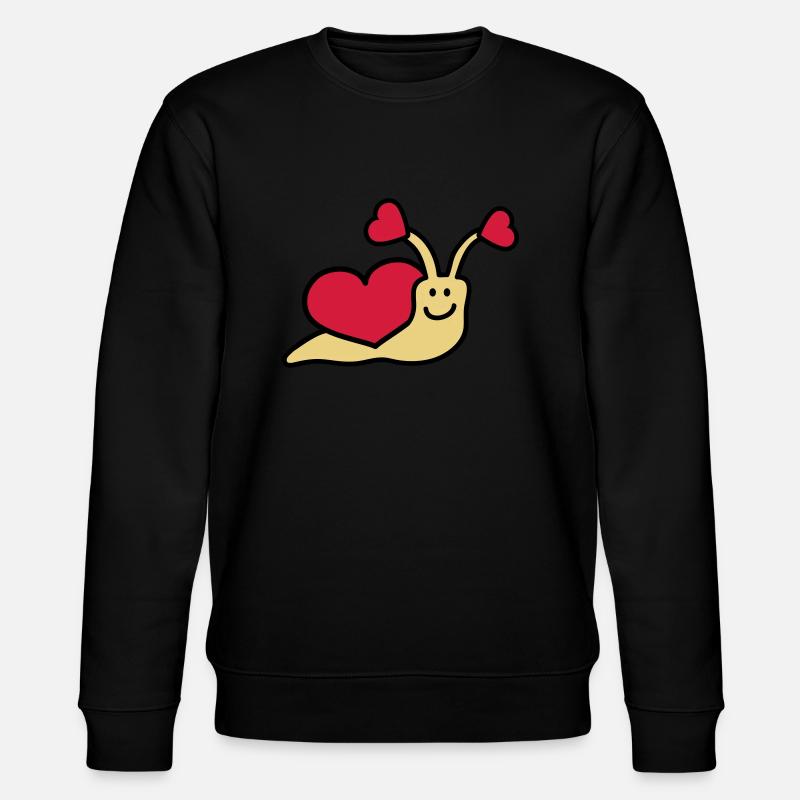 love_snail_3c - Stanley/Stella Unisex Bio-Sweatshirt CHANGER  - Schwarz