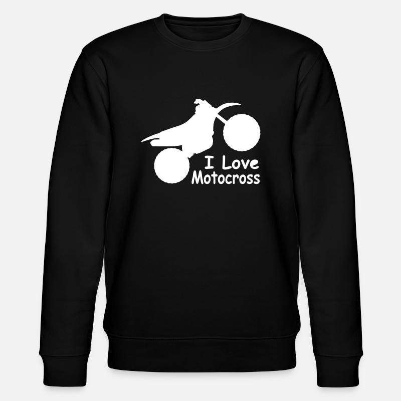Ich Liebe Motocross - Stanley/Stella Unisex Bio-Sweatshirt CHANGER  - Schwarz