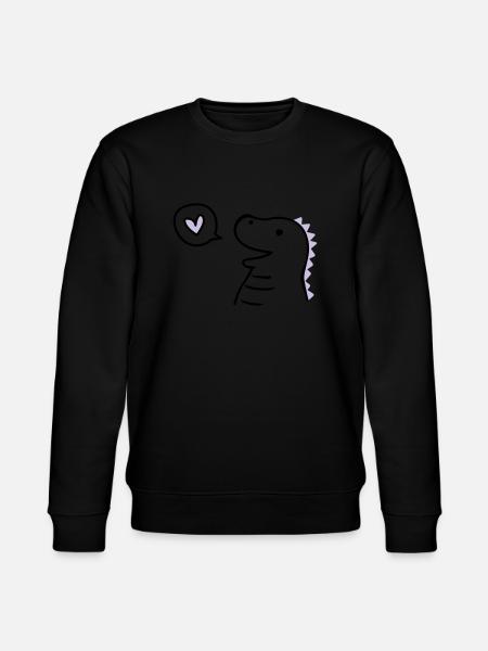 Cute Dino - Stanley/Stella Unisex Bio-Sweatshirt CHANGER  - Schwarz