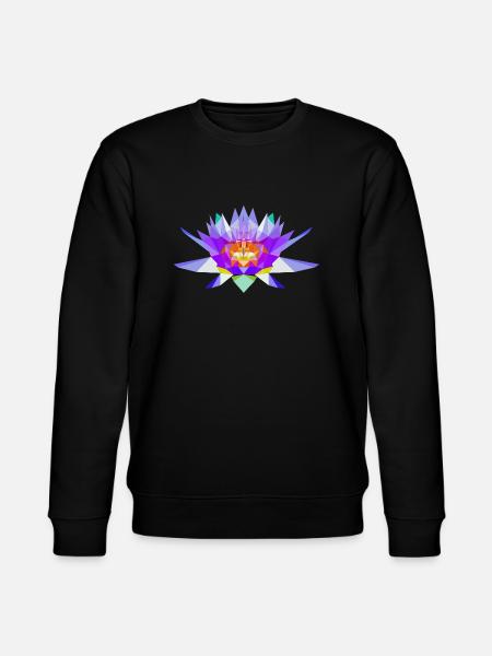 Lotus Blume Polygon - Stanley/Stella Unisex Bio-Sweatshirt CHANGER  - Schwarz