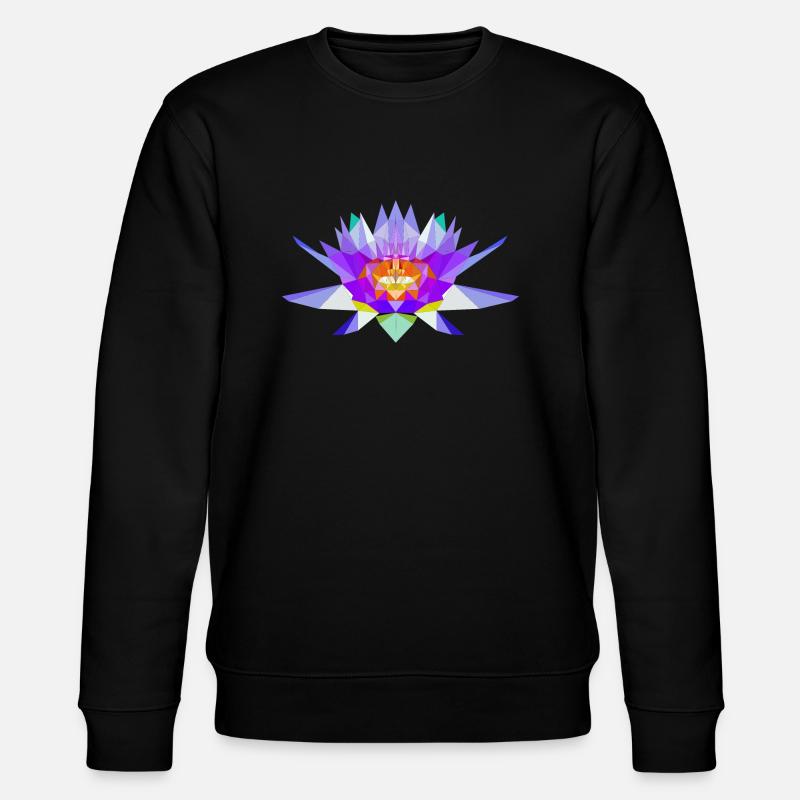 Polygone de fleur de lotus - Sweat bio CHANGER Stanley/Stella Unisexe - noir