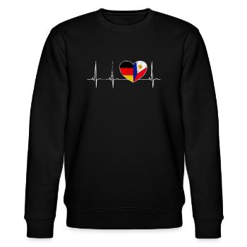 Philippines - Stanley/Stella CHANGER Unisex Organic Sweatshirt - black - Front - Nik (191cm) & Marisol (170cm)
