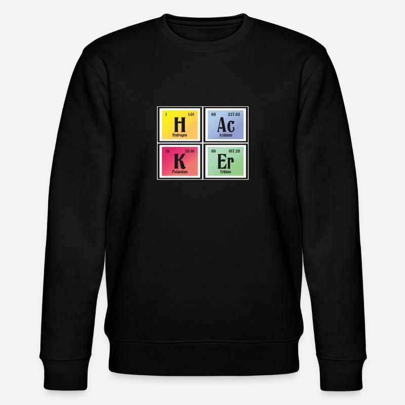 Hacker-| Periodensystem der Elemente - Stanley/Stella Unisex Bio-Sweatshirt CHANGER  - Schwarz