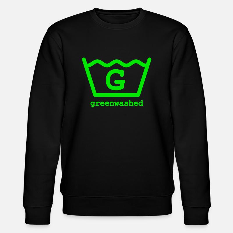 greenwashed symbol and text - Stanley/Stella Unisex Bio-Sweatshirt CHANGER  - Schwarz