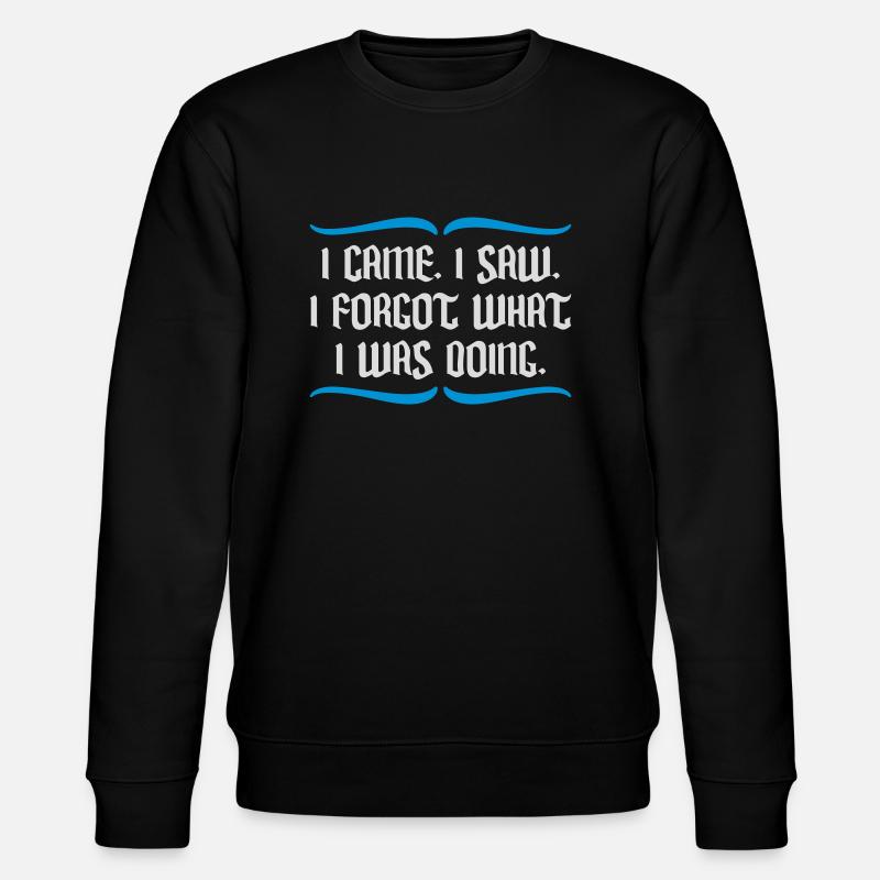 I came saw forget - Stanley/Stella Unisex Bio-Sweatshirt CHANGER  - Schwarz