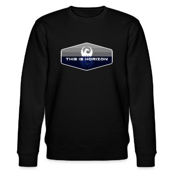 PRIM Shirt Horizon - Stanley/Stella Unisex Bio-Sweatshirt CHANGER  - Schwarz - Vorne - Nik (191cm) & Marisol (170cm)