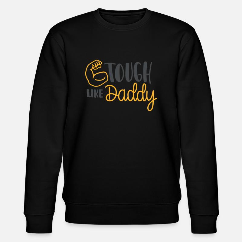 Hart wie Papa - Stanley/Stella Unisex Bio-Sweatshirt CHANGER  - Schwarz