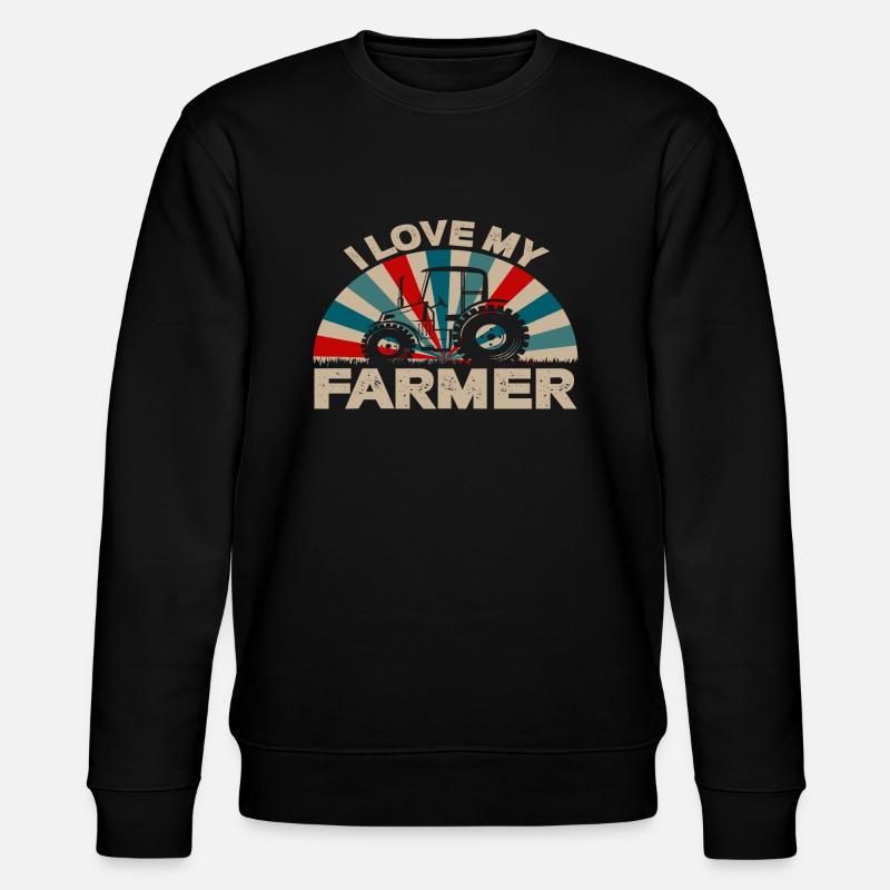 J’aime mon agriculteur - Sweat bio CHANGER Stanley/Stella Unisexe - noir