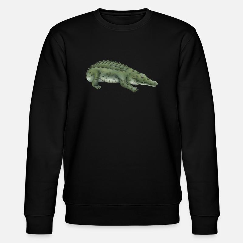 Krokodil - Stanley/Stella Unisex Bio-Sweatshirt CHANGER  - Schwarz