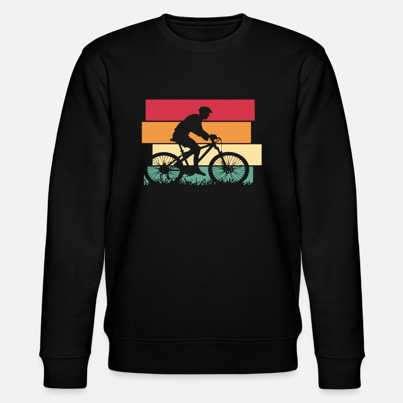 Vélo VTT Rétro - Sweat bio CHANGER Stanley/Stella Unisexe - noir