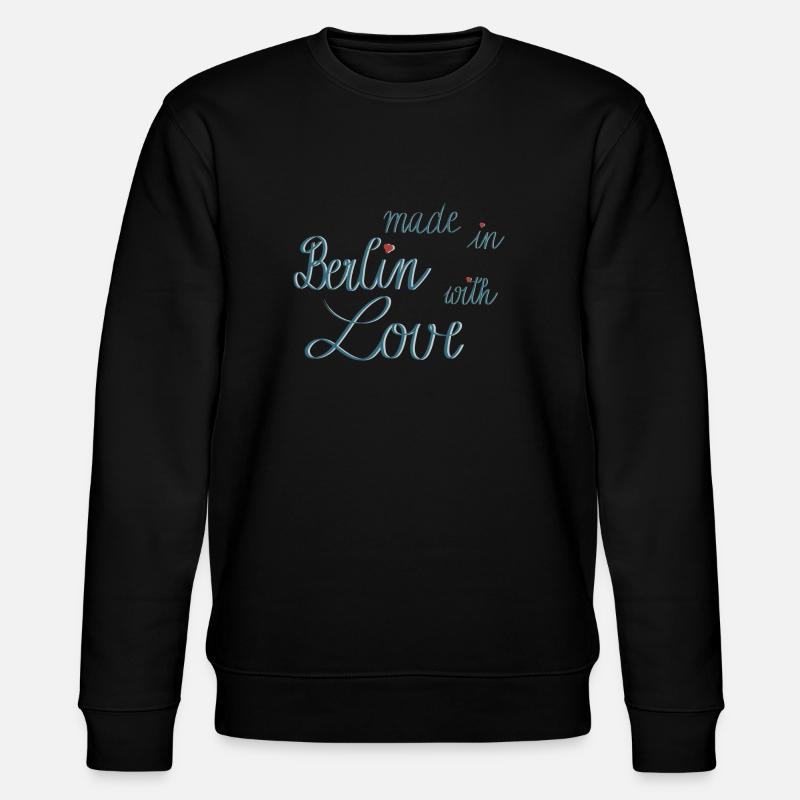 Made in Berlin with Love - Stanley/Stella Unisex Bio-Sweatshirt CHANGER  - Schwarz