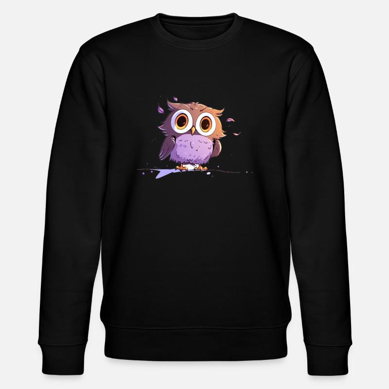 Hibou surpris - Sweat bio CHANGER Stanley/Stella Unisexe - noir
