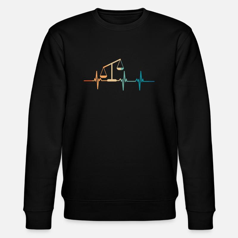 Herzschlag-Balance - Stanley/Stella Unisex Bio-Sweatshirt CHANGER  - Schwarz