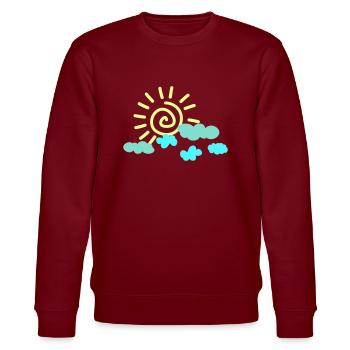 Soleil Ciel - Sweat bio CHANGER Stanley/Stella Unisexe - bordeaux - Devant - Nik (191cm) & Marisol (170cm)