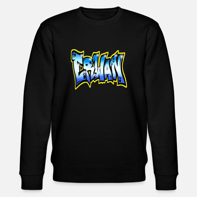 Erwan GRAFFITI NAME PRINT - Sweat bio CHANGER Stanley/Stella Unisexe - noir