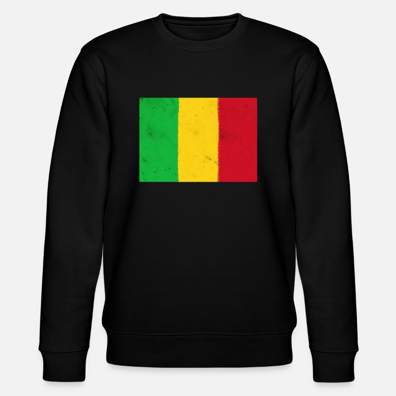 Flagge von Mali - Stanley/Stella Unisex Bio-Sweatshirt CHANGER  - Schwarz