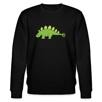 Stegosaurus - Stanley/Stella Unisex Bio-Sweatshirt CHANGER  - Schwarz - Vorne - Nik (191cm) & Marisol (170cm)