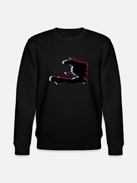 3d anaglyph HAITI green - Stanley/Stella CHANGER Unisex Organic Sweatshirt - black