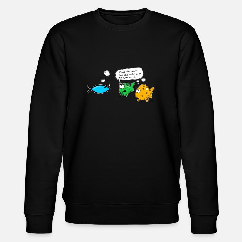 Jesusfisch - Der Neue... - Stanley/Stella Unisex Bio-Sweatshirt CHANGER  - Schwarz