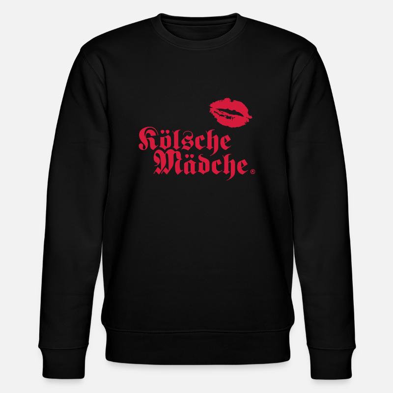 Kölsche Mädche Kiss - Cities - Stanley/Stella Unisex Bio-Sweatshirt CHANGER - Schwarz