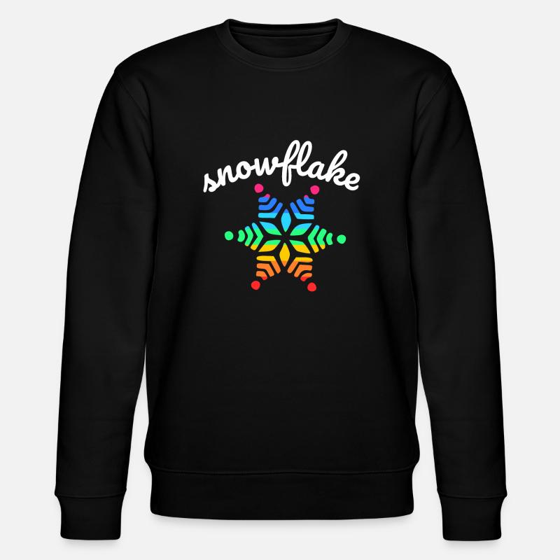 Rainbow Snow - Stanley/Stella CHANGER Unisex Organic Sweatshirt - black
