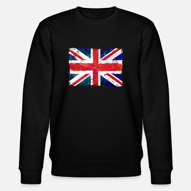 Union Jack - UK Flag - Stanley/Stella Unisex Bio-Sweatshirt CHANGER  - Schwarz