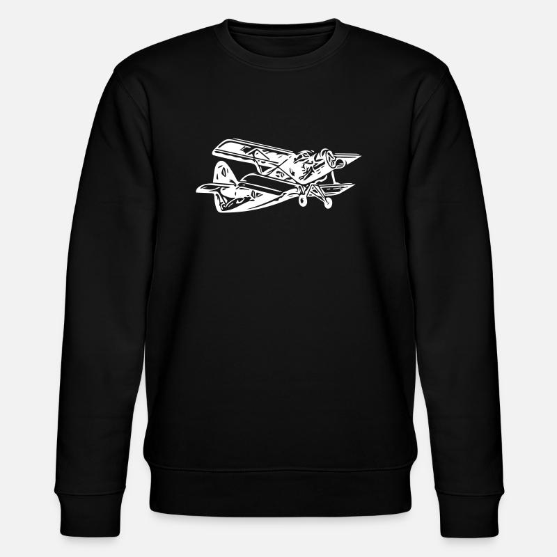 Historischer Doppeldecker - Stanley/Stella Unisex Bio-Sweatshirt CHANGER  - Schwarz